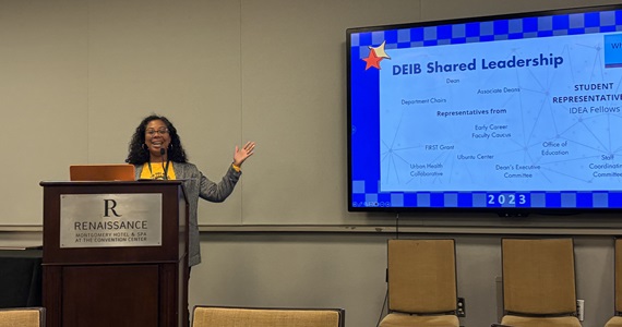 Dr. Moore presenting at PH4E summit 